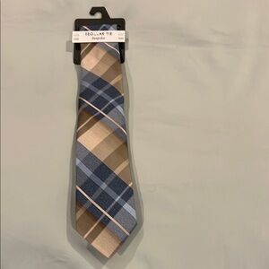 Bespoke Blue and Tan Plaid Tie